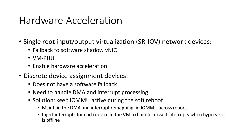 hardware acceleration