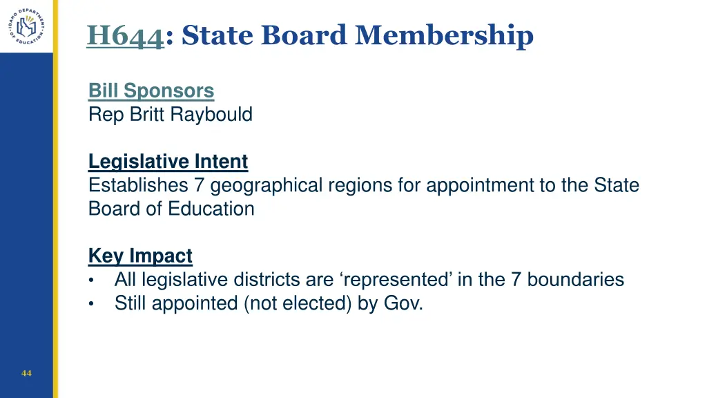 h644 state board membership