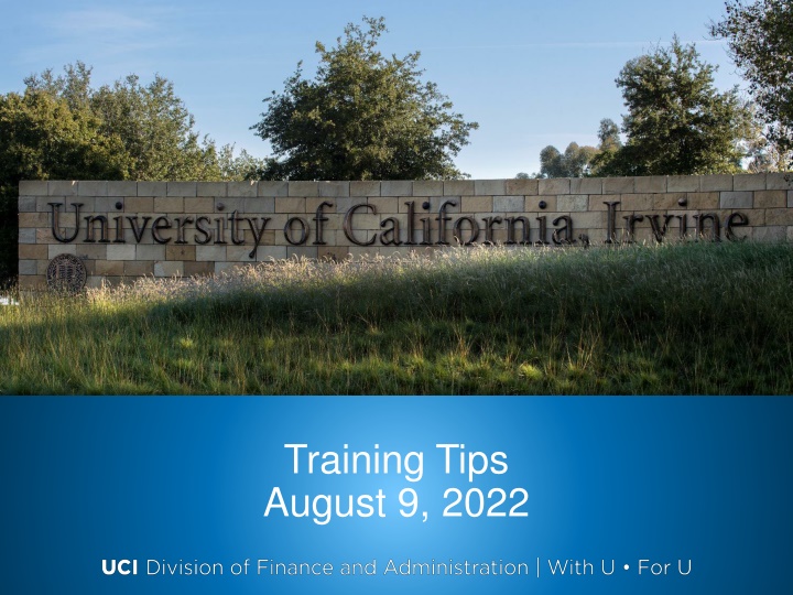 training tips august 9 2022