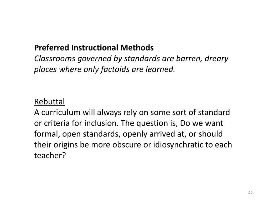 preferred instructional methods classrooms