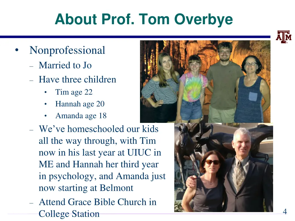 about prof tom overbye