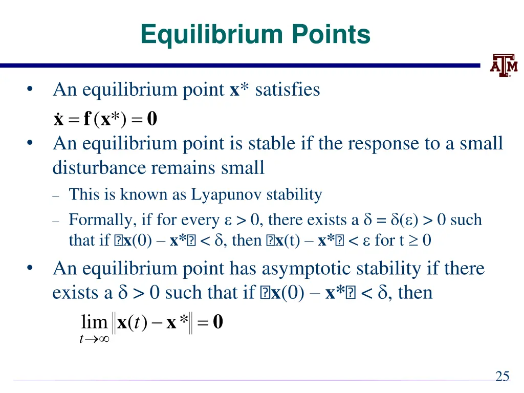 equilibrium points