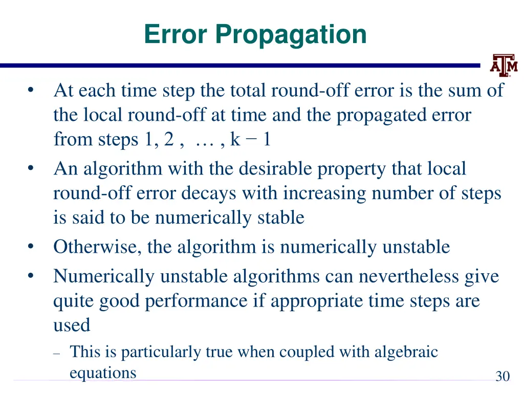 error propagation