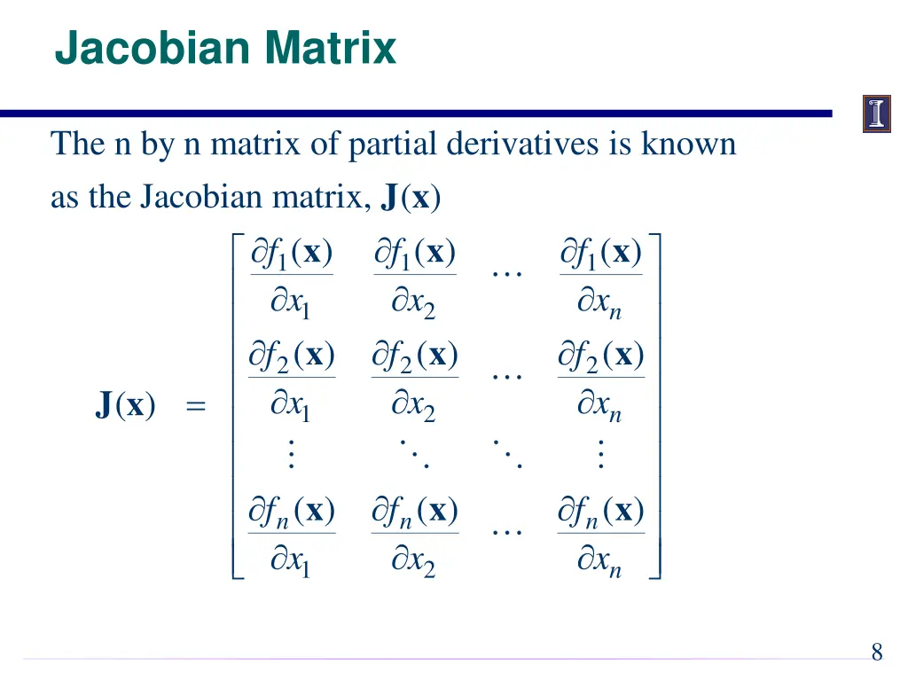 jacobian matrix