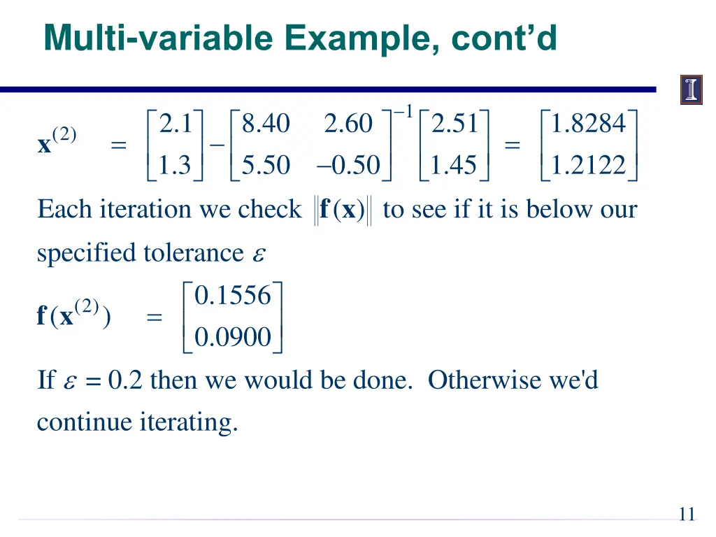 multi variable example cont d 1