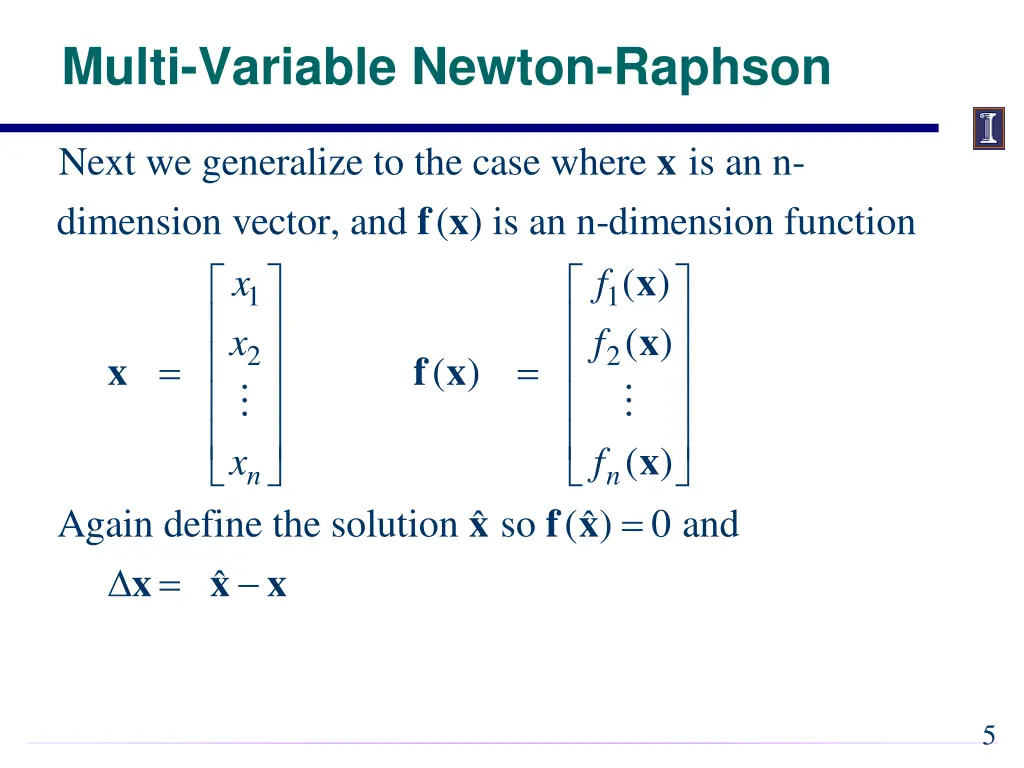 multi variable newton raphson