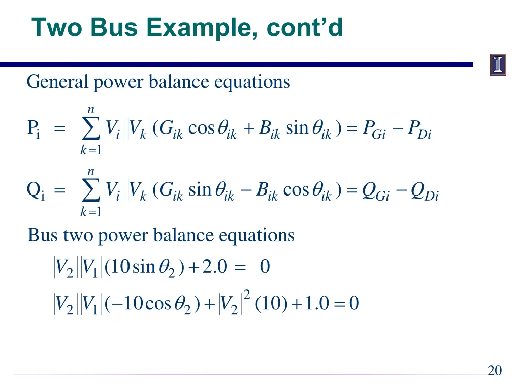 two bus example cont d