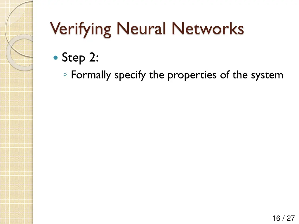 verifying neural networks 1