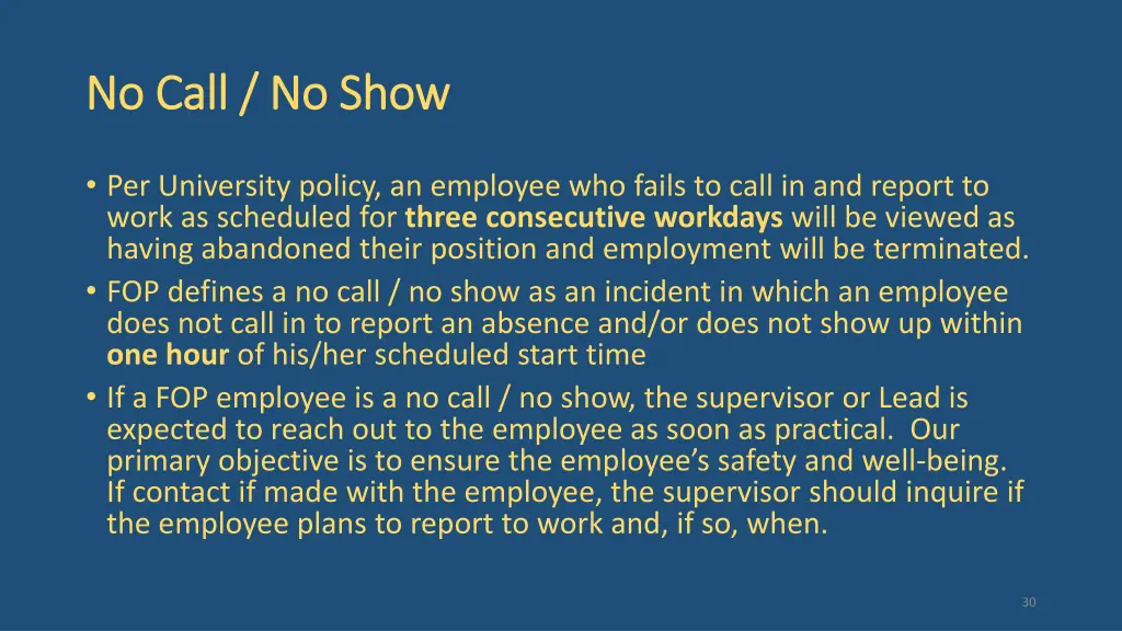 no call no show no call no show