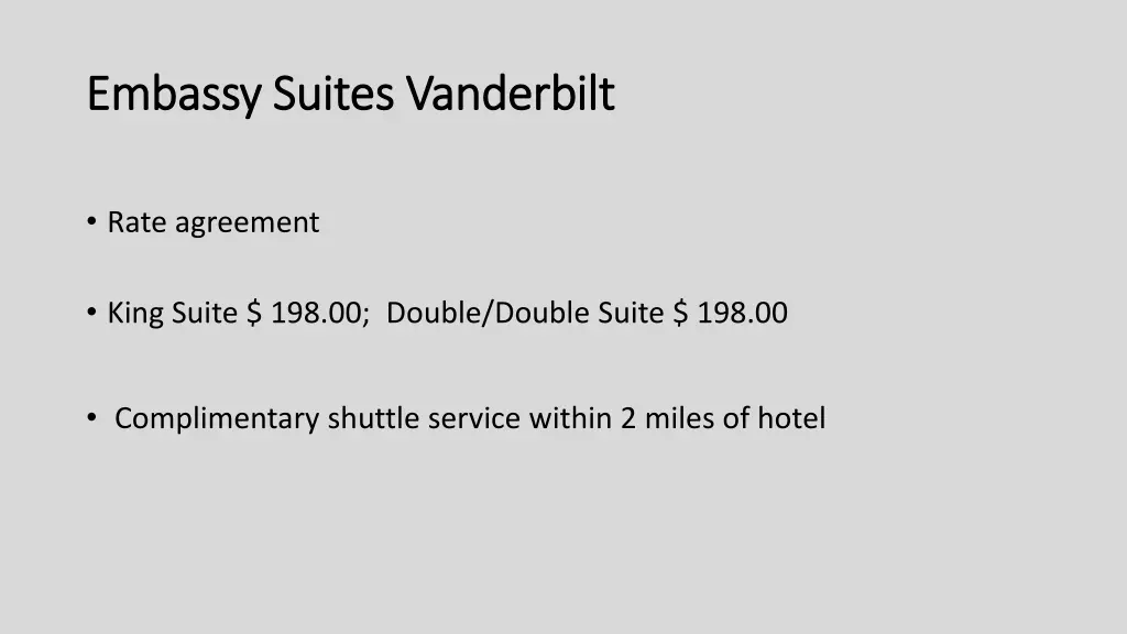 embassy suites vanderbilt embassy suites