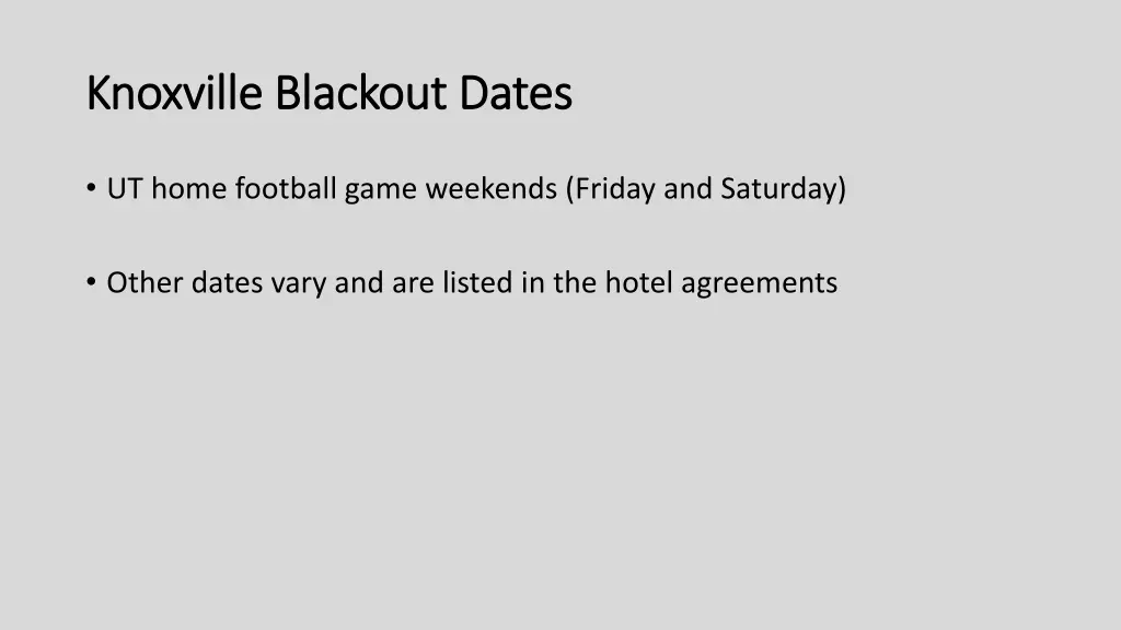 knoxville blackout dates knoxville blackout dates