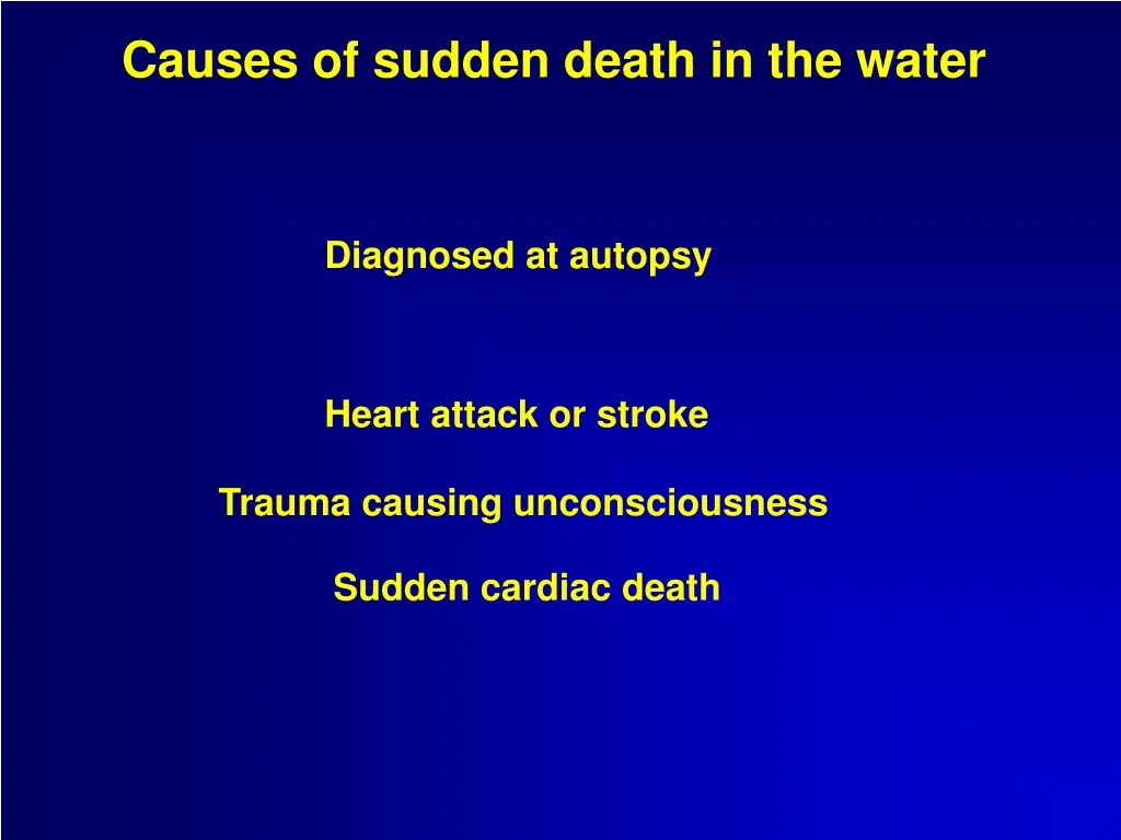 causes of sudden death in the water