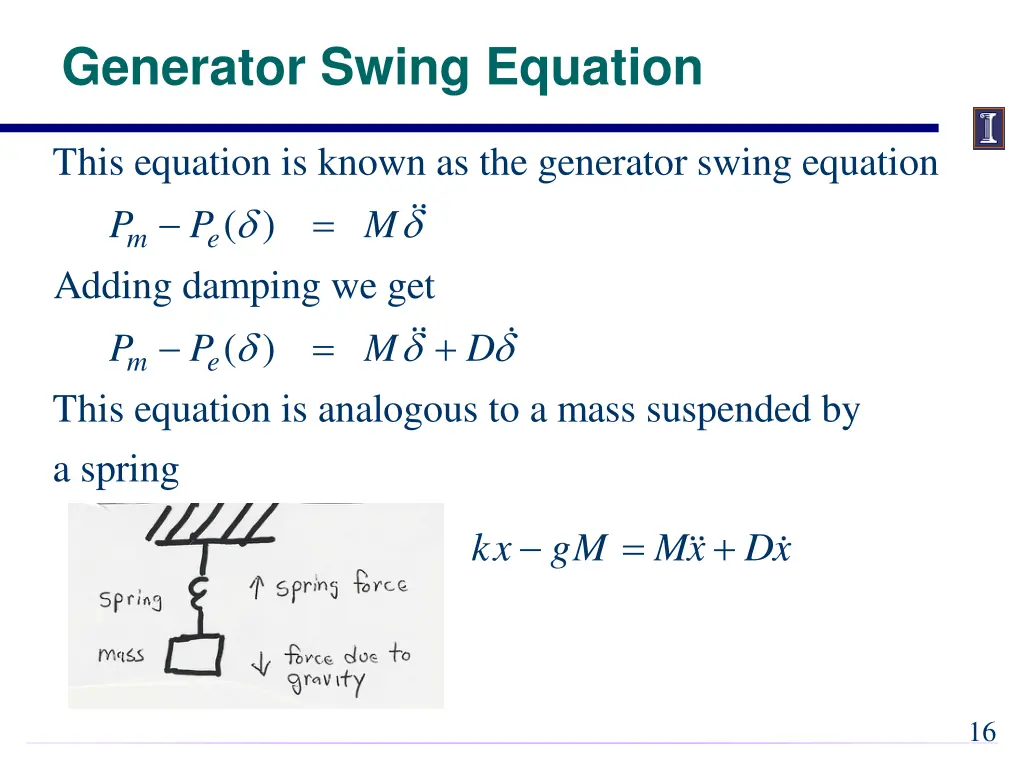 generator swing equation