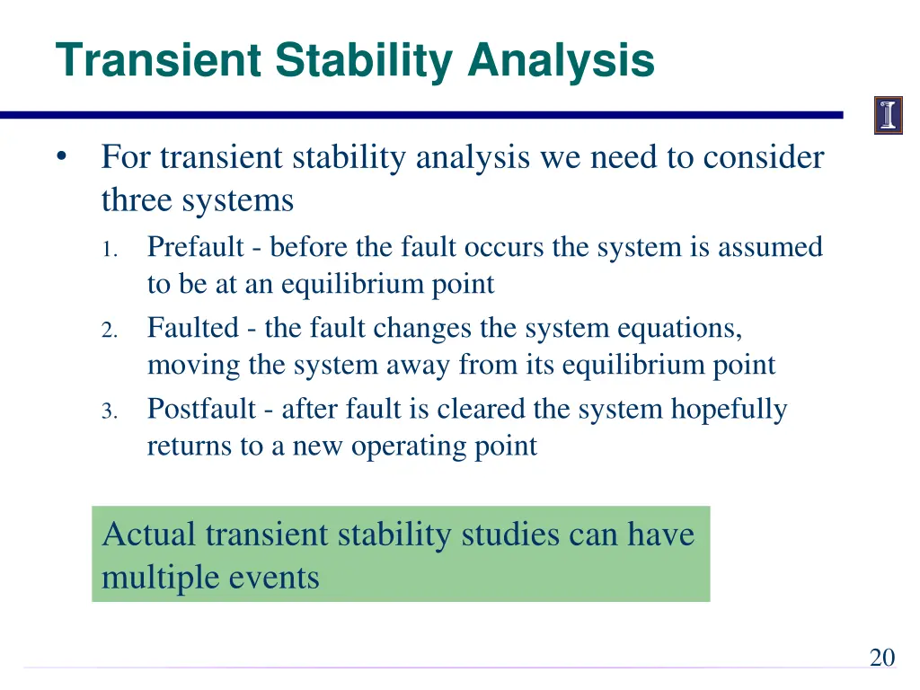 transient stability analysis