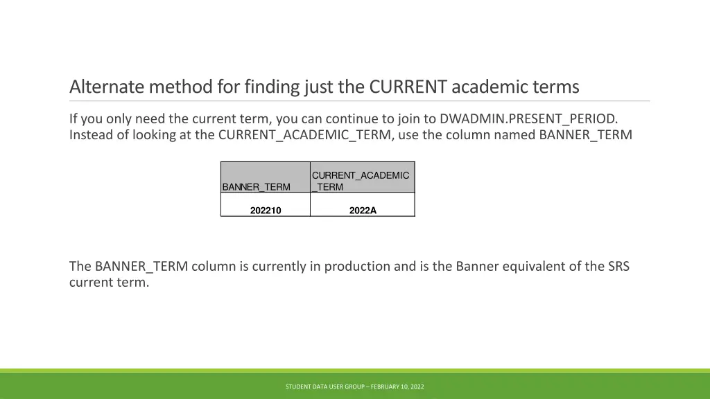 alternate method for finding just the current