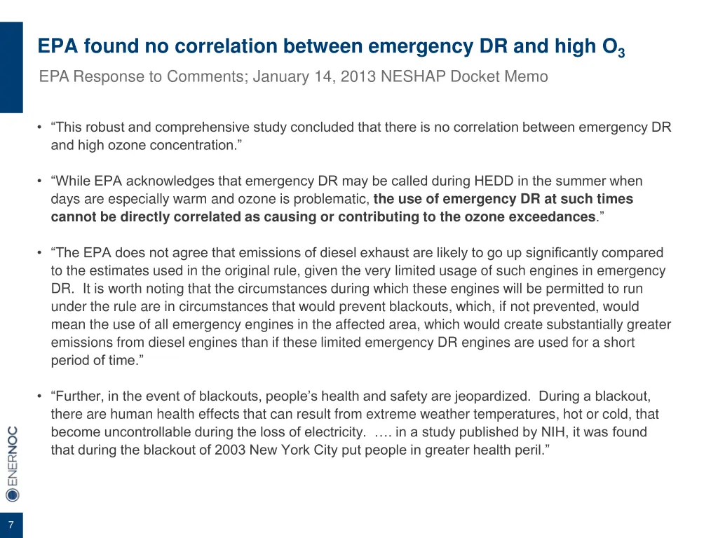 epa found no correlation between emergency