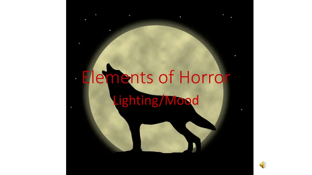 elements of horror lighting mood