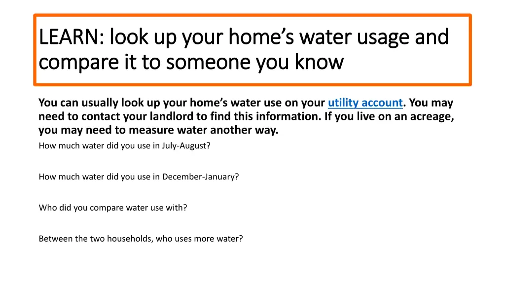 learn look up your home s water usage and learn