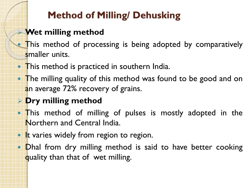 method of milling dehusking