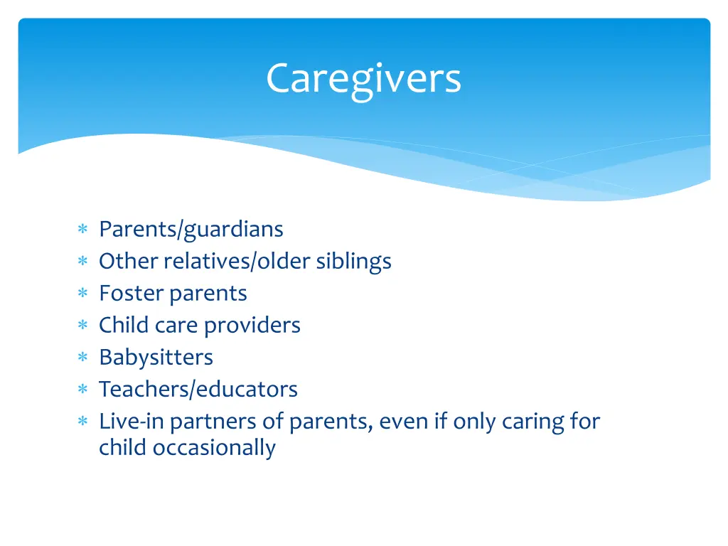 caregivers