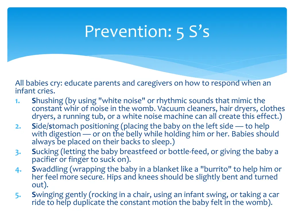 prevention 5 s s