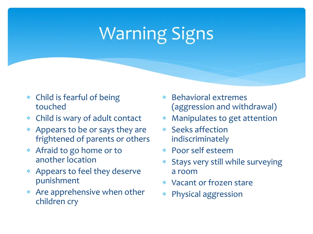 warning signs