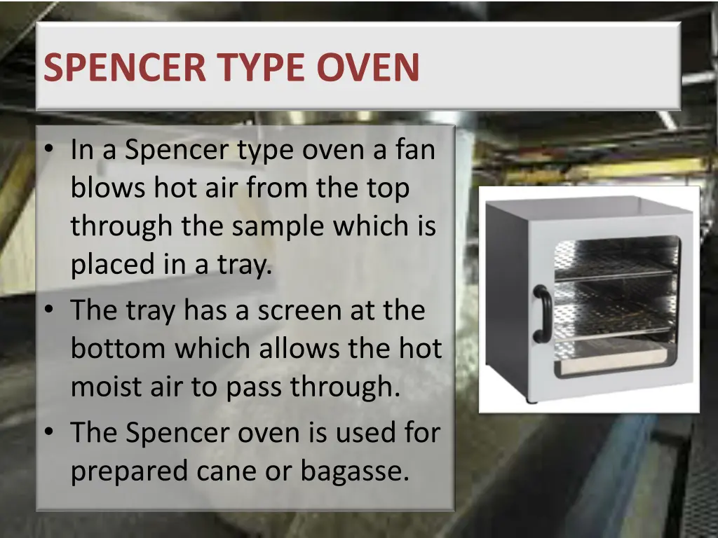 spencer type oven