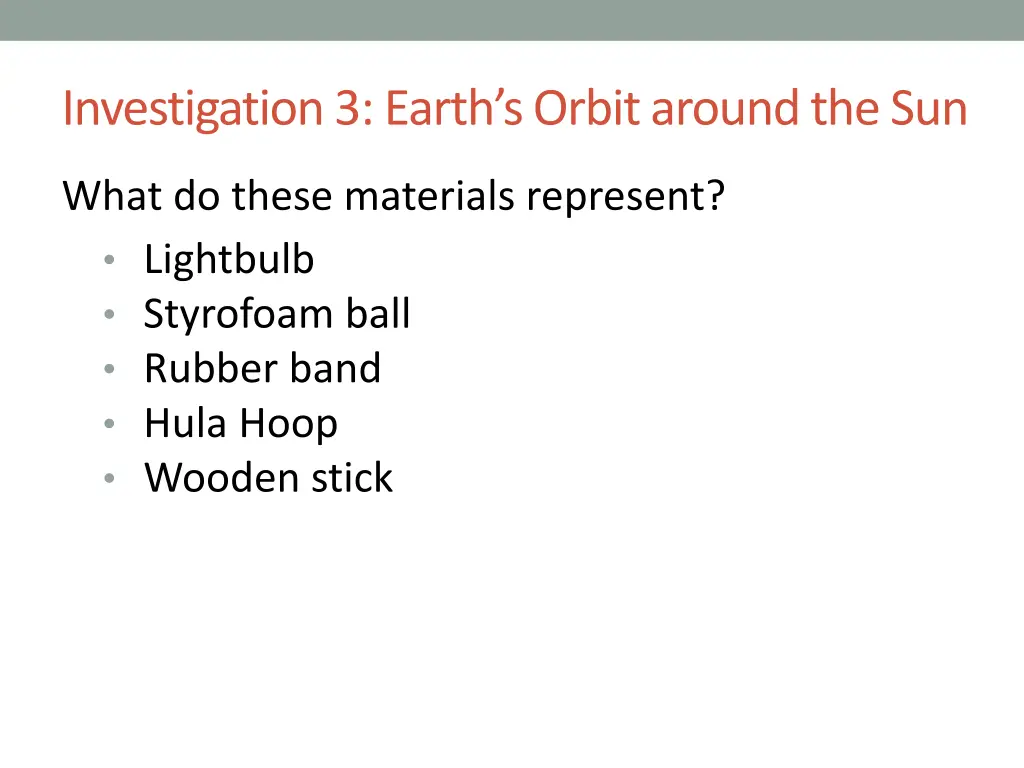 investigation 3 earth s orbit around the sun 1