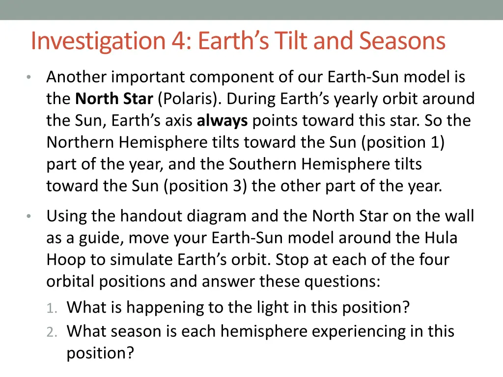 investigation 4 earth s tilt and seasons 1