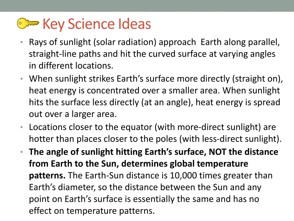 key science ideas