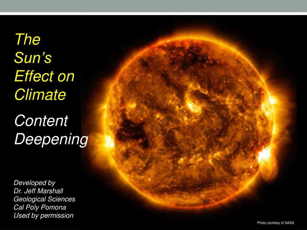 the sun s effect on climate 1