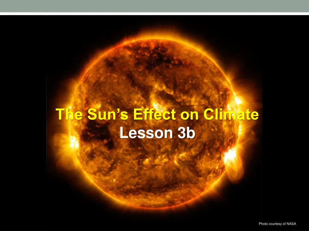 the sun s effect on climate lesson 3b