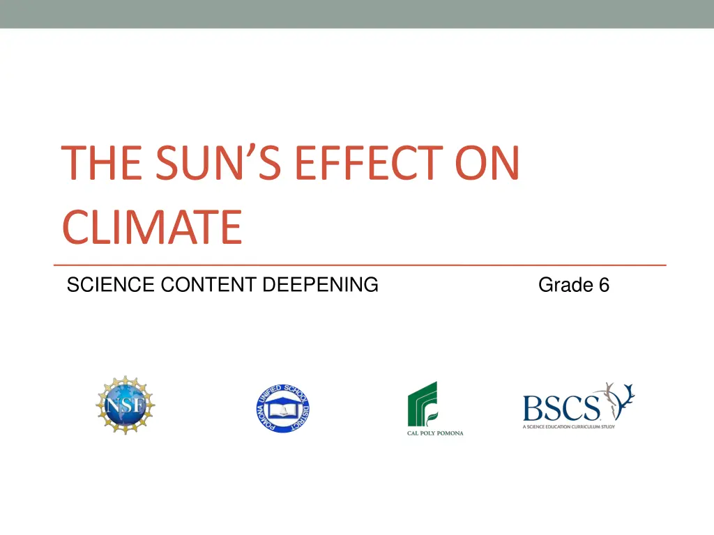 the sun s effect on climate