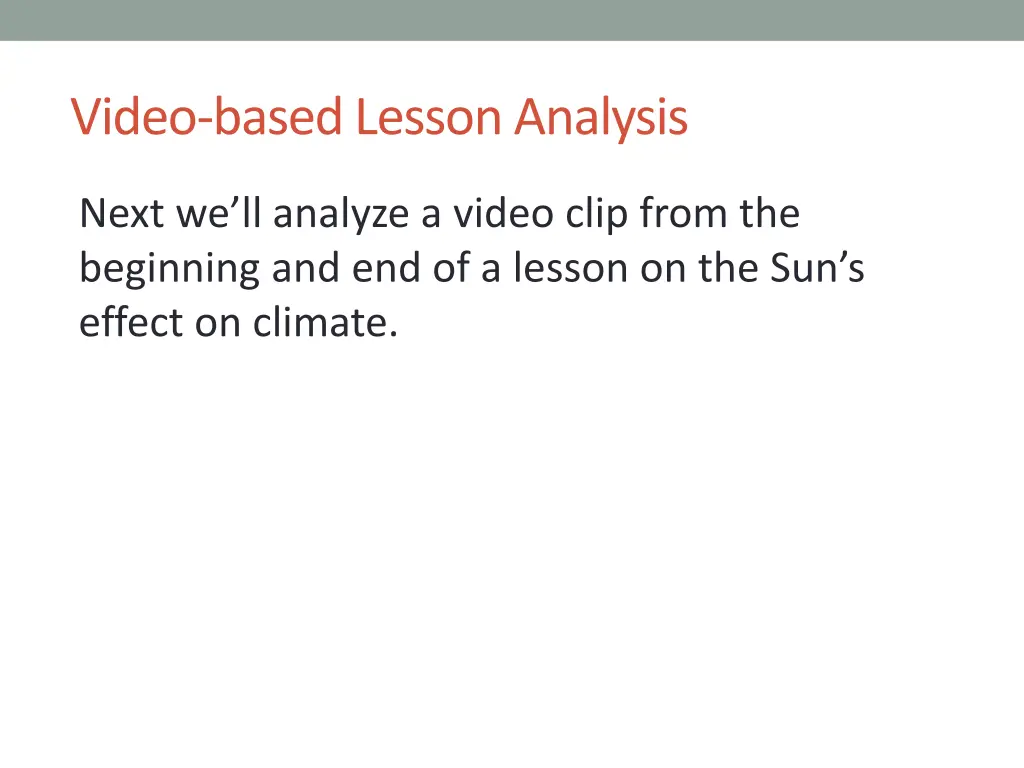 video based lesson analysis