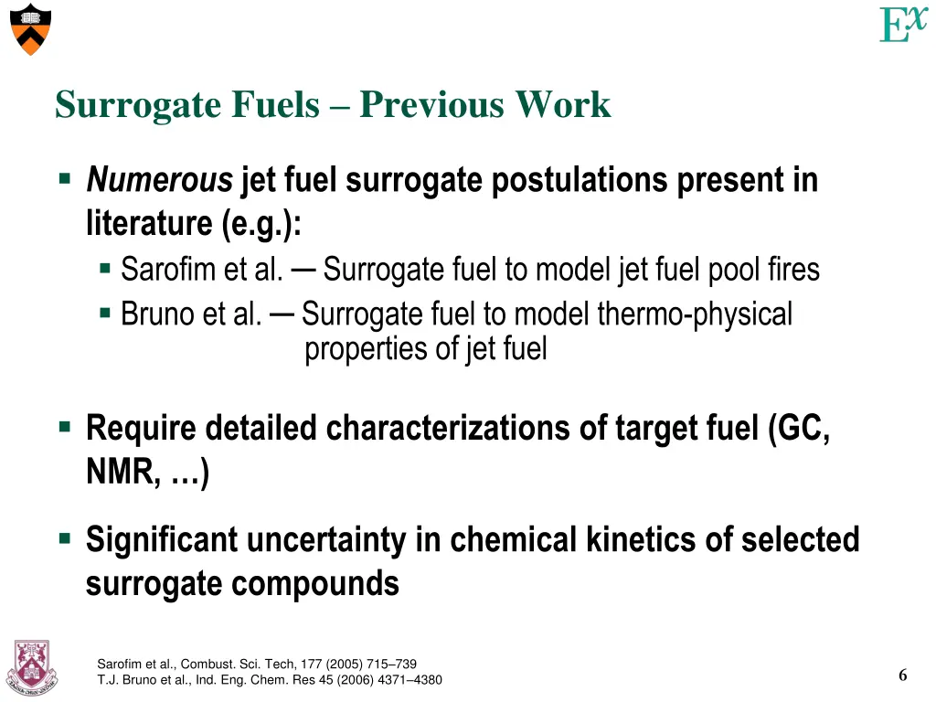 surrogate fuels previous work