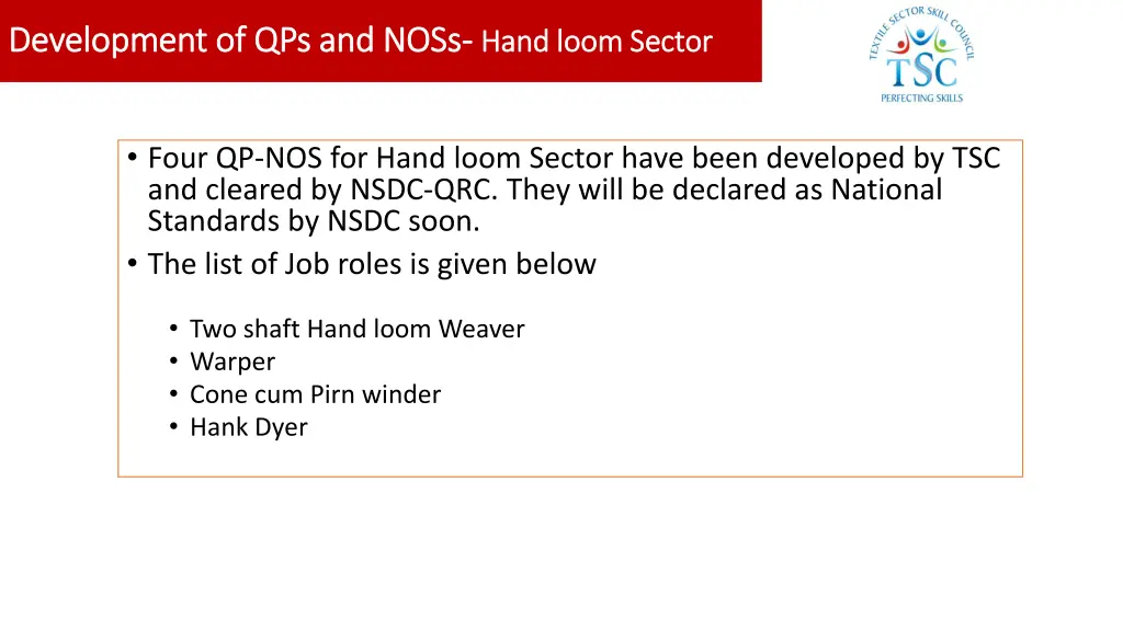 development of qps and noss development 1