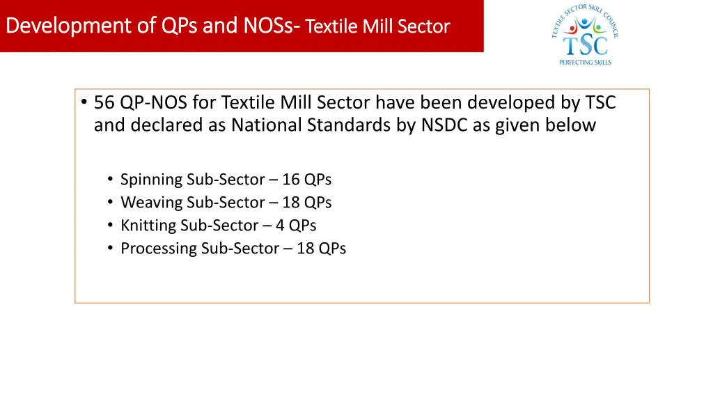 development of qps and noss development