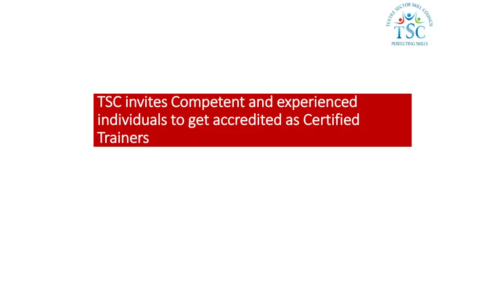 tsc invites competent and experienced tsc invites