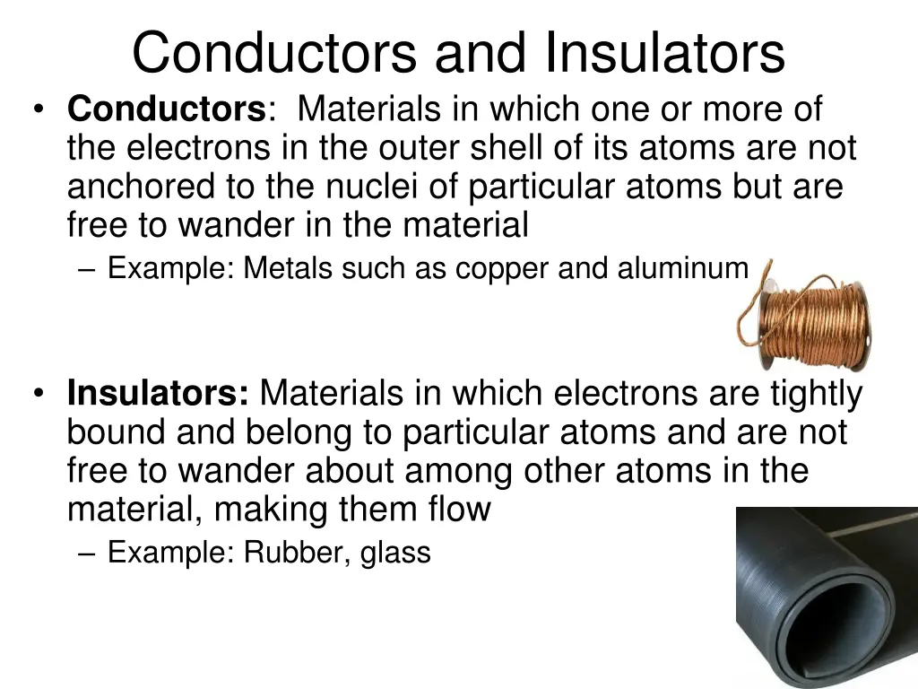 conductors and insulators conductors materials