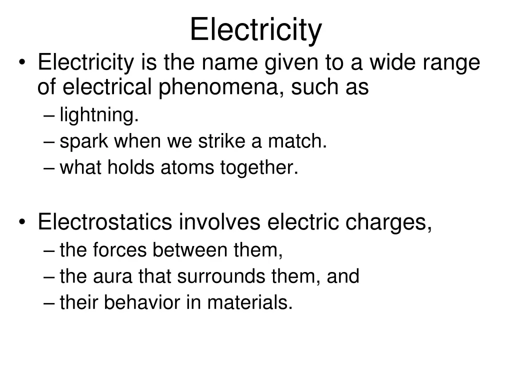 electricity