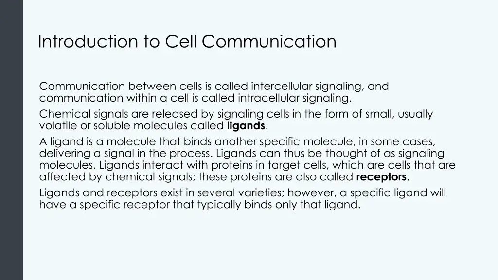 introduction to cell communication