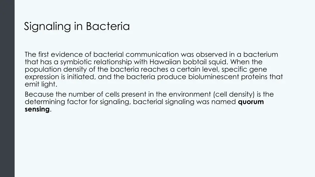 signaling in bacteria