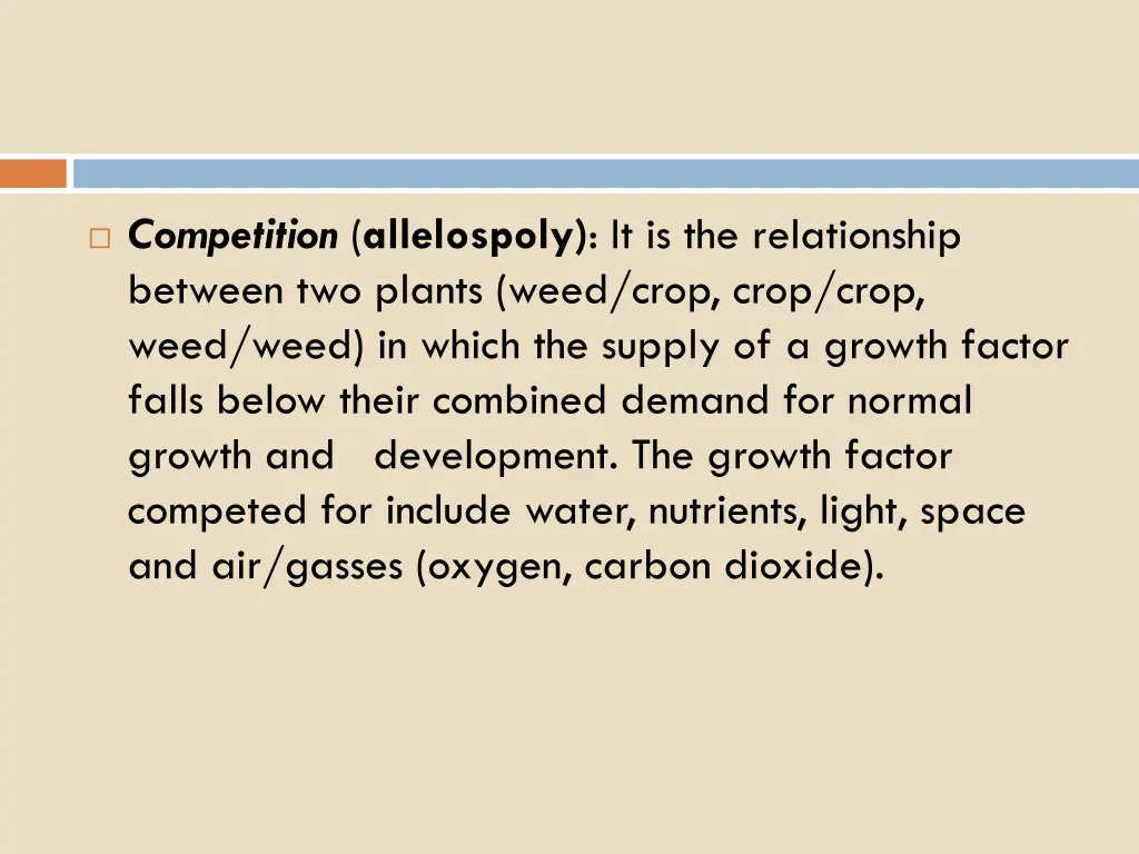 competition allelospoly it is the relationship