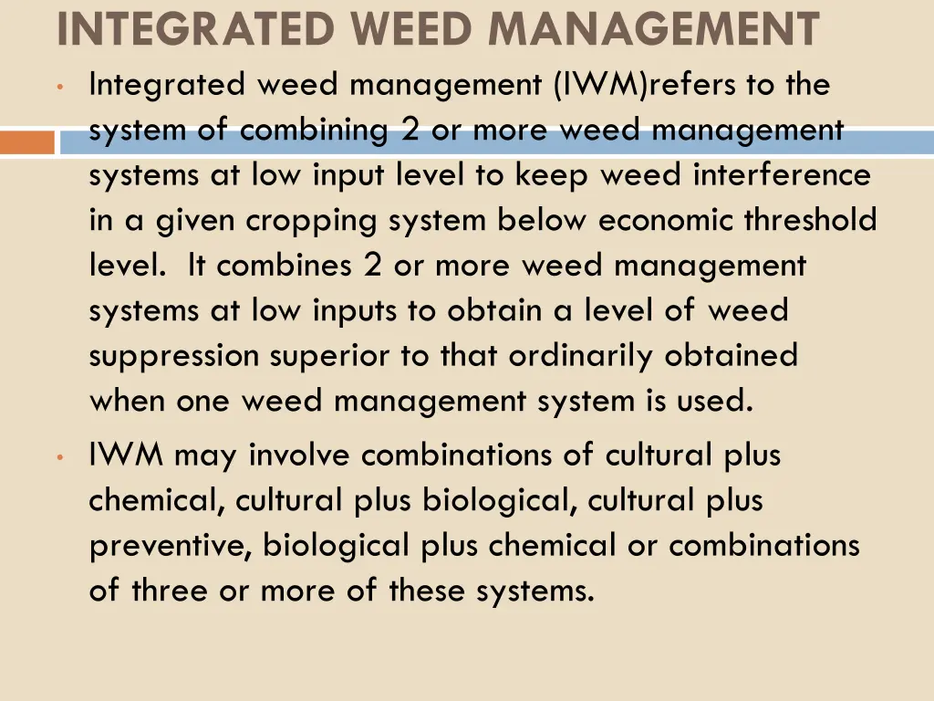 integrated weed management integrated weed