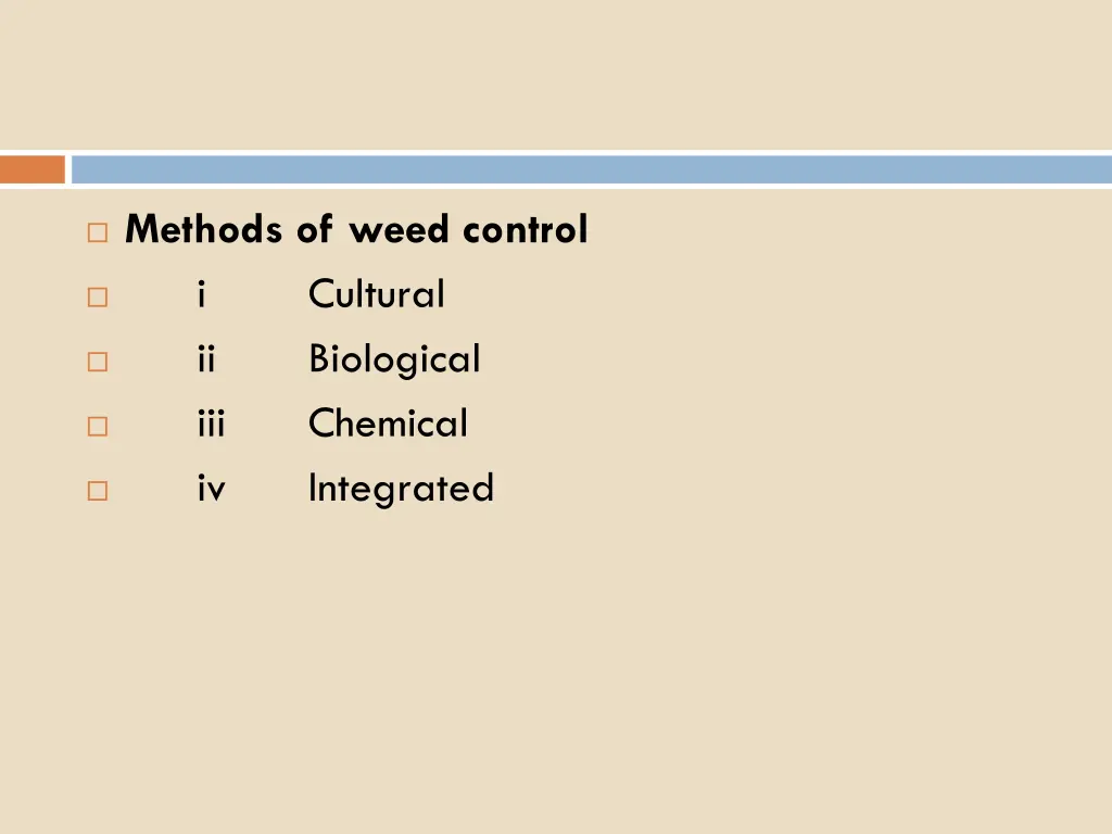 methods of weed control i cultural ii biological