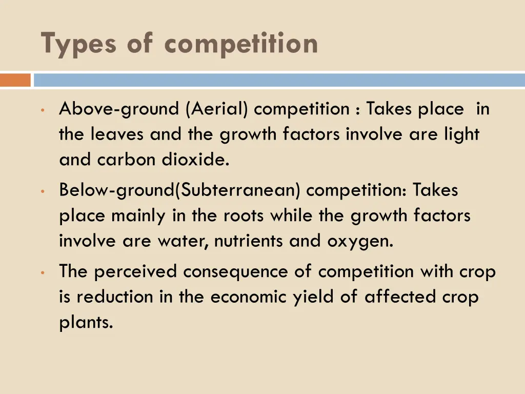 types of competition