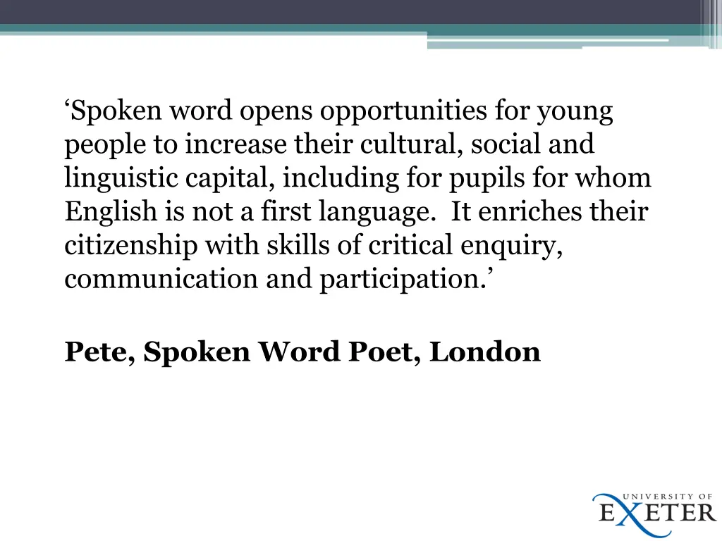 spoken word opens opportunities for young people