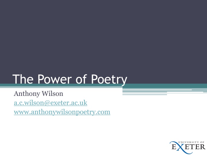 the power of poetry anthony wilson