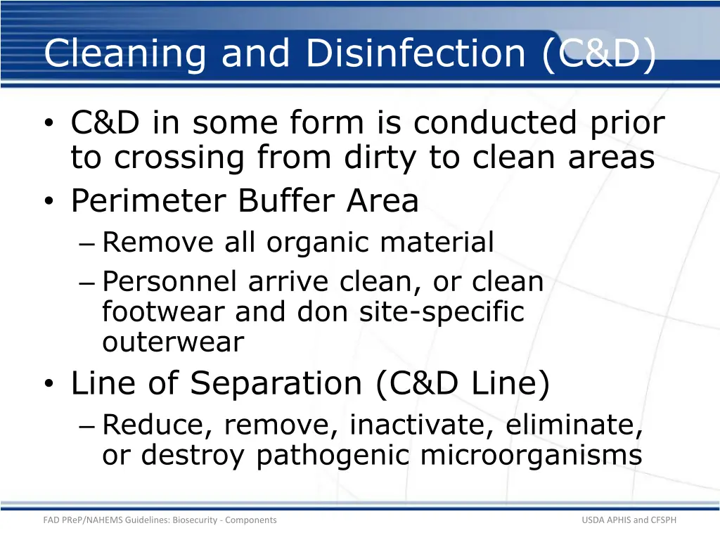 cleaning and disinfection c d 1