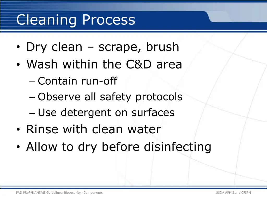 cleaning process